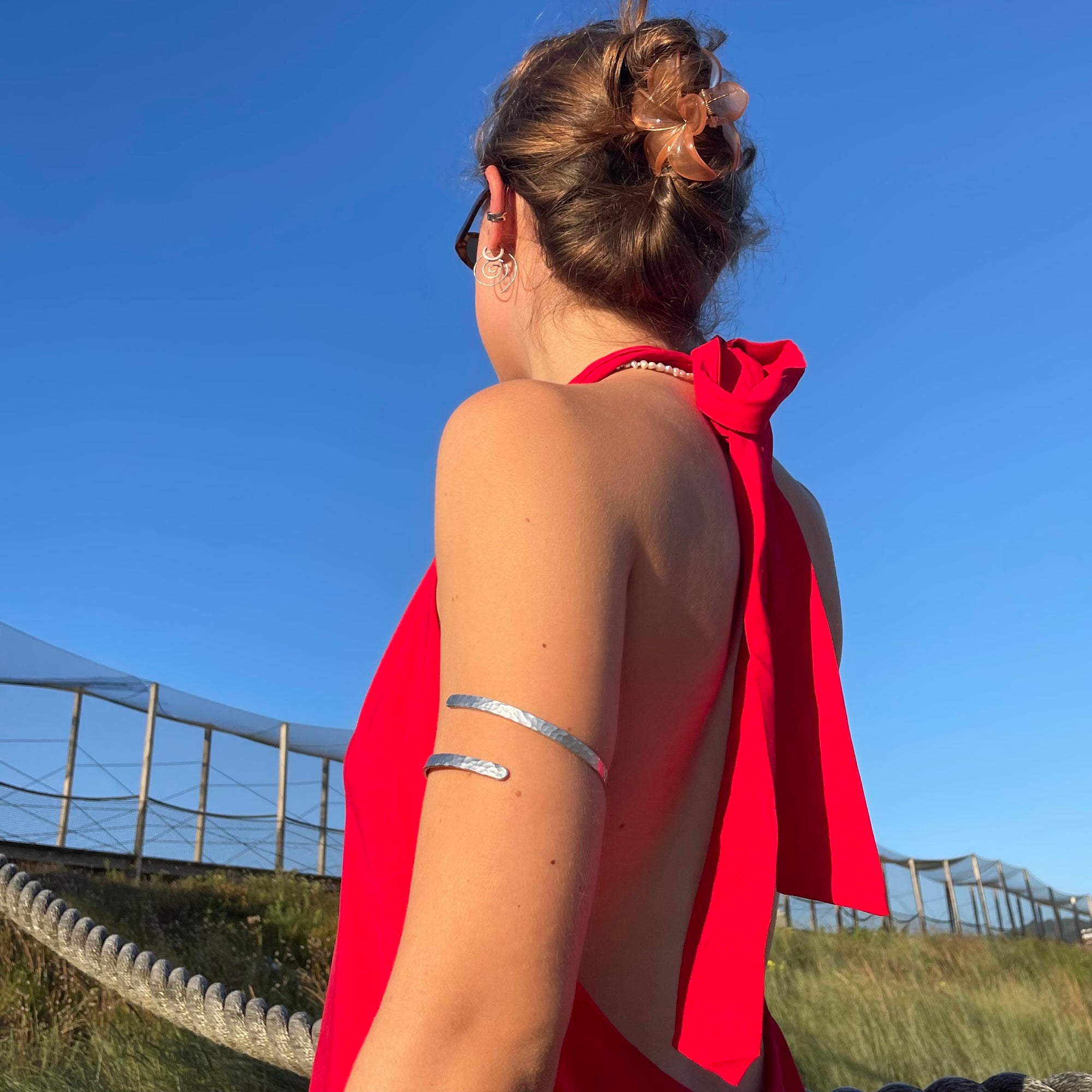 Arm cuff Double Silver