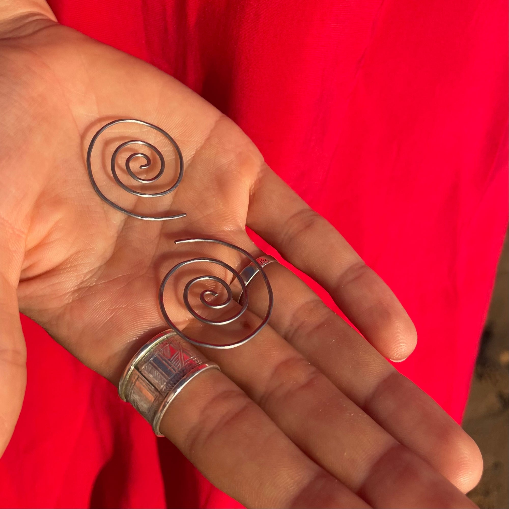 Spiral Earrings Silver